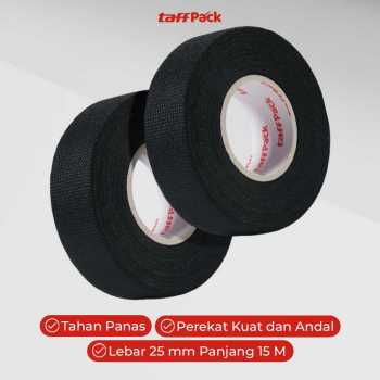 Gambar produk TaffPACK Lakban Kain Adhesive Cloth Tape Heat Resistant 15M 25mm - TF11