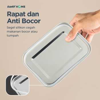 Gambar produk TaffHOME Kotak Makan Lunch Box Stainless Steel Single Layer 850ml - U-30