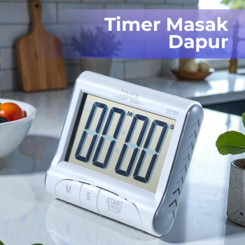 Timer Masak Dapur LCD Digital Clock Magnet Alarm Kitchen Countdown - DOL-118