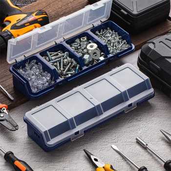 Gambar produk Hushee Kotak Perkakas 4 Sekat Multifungsi Storage Tool Box Double Lock - G-330