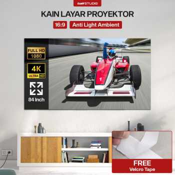 Gambar produk TaffSTUDIO Kain Layar Proyektor Anti-Light Ambient Screen Curtain - K-88