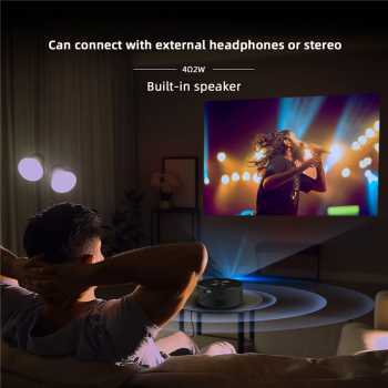 Gambar produk Luxuglow Proyektor Mini Portable LCD Full HD 1080P Built-in Speaker 45 - D124